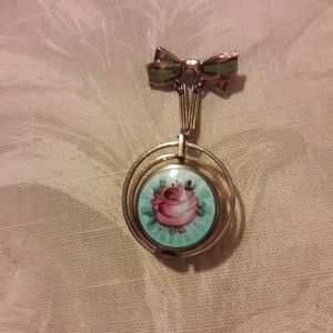 Vintage lapel Sterling brooch watch